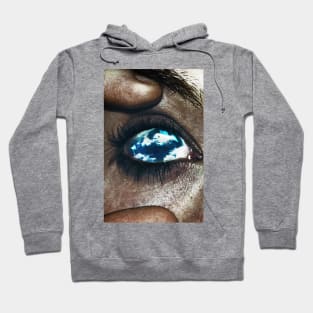 Ojos color cielo Hoodie